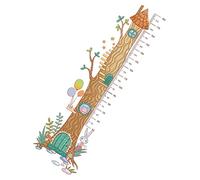 SECFOU 1 Feuille Toise Murale Auto Adhésive pour Garçon Fille Autocollant de Mesure de Décoratif pour Chambre Garçon Fille et Salle de Jeux Stickers Remplaçables Traces Thème Arbre