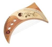 SECFOU 1 Set Harpe Rétro en Bois à 19 Cordes Sons Mélodieux et Caisse de Lune, Légère et Portable pour Garçon et Filles et Débutants Couleur Aléatoire