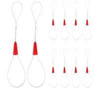 SECFOU 10 Pcs Tire Fil Electricien en Acier Rouge, Outil pour Câbles Électriques Fixation Solide, Prévient la Déconnexion du Faisceau de Câbles pour Usage Professionnel