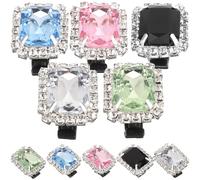 SECFOU 10 pièces Clips Décoratifs pour Chaussures Verre Rétro Breloques Détachables pour Baskets Multicolores Accessoires DIY pour Chaussures Casual Sport