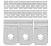 SECFOU 100 Clips en Aluminium pour Clôture en Fil Métallique Argentés, Pince Compacte pour Fixation Polyvalente sur Bois, Métal ou Vinyle en Élevage Agricole