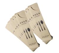 SECFOU 100pièces Sachets Papier Kraft Pour Couverts Poches Universelles Pour Utensiles De Restaurant Et Événements