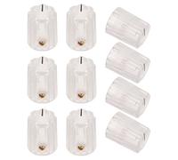 SECFOU 10pcs Boutons de Potentiomètre pour Guitare Électrique 13x16mm en Plastique, Prise Antidérapante, Style Vintage Classique pour Pédales D'effet en Studio et Concert