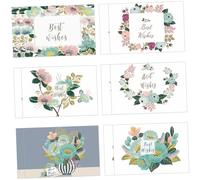 SECFOU 12 pièces Cartes de Vœux Papier Meilleurs Souhaits Cartes Anniversaire Floral Motif pour Famille et Amis