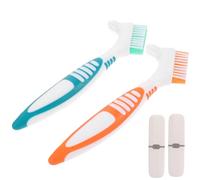 SECFOU 2 ensembles Set de Kits Brosse à Dents Portable avec Boîte de Rangement Compacte pour Voyage et Camping Brosse de Nettoyage Double Face Résistante Protection Hygiénique et