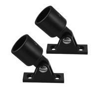 SECFOU 2 Pièces Accessoires Bimini pour Bateau, Raccords de Quincaillerie, Embout D'œillet et Glissière à Mâchoire, Nylon Noir, Tube 25mm, pour Auvent et Bimini de Yacht, Installation