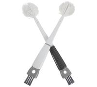 SECFOU 2 Pièces Brosse à Biberon et en Silicone Multifonction Double Tête pour Nettoyage en Profondeur des Bouteilles en Verre et Pp, pour Évier Cuisine et Extérieur