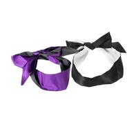 SECFOU 2 pièces de Sommeil Satin Léger Bandeau Yeux Doux et Cache-yeux Confortable pour Voyage et Sieste Adapté Maison et Déplacement