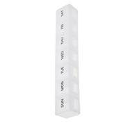 SECFOU 2 Pièces Pilulier Hebdomadaire Boîte à Pilules de Poche en Plastique Blanc, 7 Compartiments, Rangement Séparé, sans Odeur, pour Voyage et Extérieur