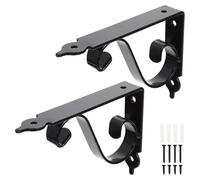 SECFOU 2 Sets D'équerres D'angle Murales en Fer Robuste pour Étagères en Bois, Installation Simple, Support Solide pour Salon Cuisine