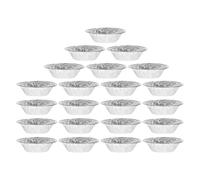 SECFOU 200 Moules à Tarte en Aluminium Rond, Caissettes à Pâtisserie Jetables, Moules à Tartelettes aux Œufs pour Cuisson, Fourniture Pratique pour Desserts et Pâtisserie Maison