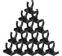 SECFOU 24 Pièces Pied Réglable D’Armoire en PP Noir, Clip de Fixation