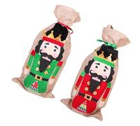 SECFOU 2pièces Couvercles De Bouteille Unique Huile De Pécan Soldat De Noël Décorations De Vin