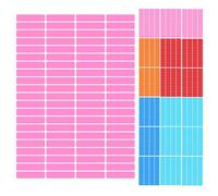 SECFOU 30 Étiquettes Autocollantes Rectangulaires Inscriptibles Papier Synthétique Codage Couleur Adhésif Puissant pour Organisation Bureau et Maison