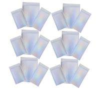 SECFOU 30 Pièces Sachets D'expédition à Bulles Holographiques, Vmpet PE | Fermeture Auto-adhésive, Extérieur Arc-en-ciel, pour Expédition, Emballage de Petite Entreprise, Protection