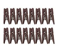 SECFOU 300 Pièces Mini Pinces Photo en Bois Marron 2,5cm | Lot Décoratif pour Maison, Support de Mémos et Photos, Usage Cartes ou Étiquettes, Finition Bois