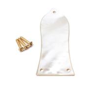 SECFOU 3trous Truss Rod Cover Blanc Coquille avec Vis pour Guitare Électrique et Basse Accessoire Guitare Électrique Épaisseur Compatible Modèles Standards