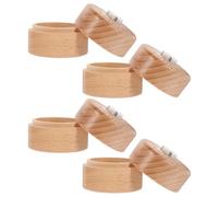 SECFOU 4 Pièces Boîte à Dents pour Chaque Dent Perdue en Bois Khaki Compartiments Individuels Design Compact et Bords Arrondis, pour Showers et Baptêmes