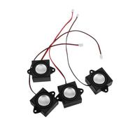 SECFOU 4 Pièces Haut-Parleur Portable à Entrée Ligne, Haut-parleurs pour Projecteur, Bornier pour Câbles de Haut-parleurs, Abs, Noir, pour Home Audio et Événements en Plein Air