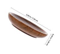 SECFOU 4 pièces Lot de Coupelles Bois Rondes pour Sauce et Assaisonnement Bols à Tremper Vintage pour Maison Restaurant et Sushi Petites Assiettes Multifonctions