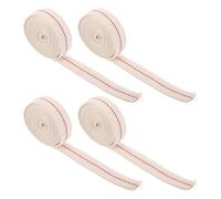 SECFOU 4 Rouleaux Mèche Résidus Interface en T la Coton Remplacement en Plate Beige Ancienne, Minimise Les Carbone et Évite Combustion pour Lampe à Pétrole Usage en Environnement