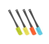 SECFOU 4 Spatules Silicone Manche Plastique, Racloir Pâtisserie Polyvalent pour Couper Beurre et Fromage, Ustensiles la Cuisine pour Étaler Confiture, Accessoires Couleur Aléatoire