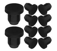 SECFOU 40 Pièces Bouchons D'étanchéité en Silicone Noir pour Trou de 6,5 Mm, Bouchons D'extrémité Élégants et Flexibles pour Bouteilles, Maintien Fraîcheur et Étanchéité