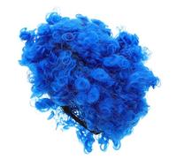 SECFOU 4pièces Lot de Perruques Afro Bou s pour Déguisement Bleues Style Disco Années Accessoires pour Halloween Carnaval Cosplay