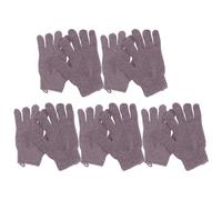 SECFOU 5 Paires Exfoliants pour Bain à Cinq Doigts Lavables et Doux pour Peau pour Utilisation sous Soin Corporel