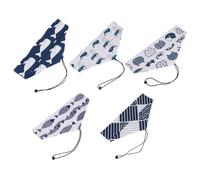 SECFOU 5pièces Pochette à Couverts Portable Étui Léger et Respirant pour Baguettes et Cuillère pour Voyage Pique- et Barbecue Réutilisable avec Motifs Variés