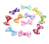 SECFOU 60 Nœuds pour Cheveux Faits Main en Ruban Décoratif pour Fête et Anniversaire, Accessoires DIY pour Animaux et Garçon et Filles, Formes et Fleur Couleur Aléatoire Plusieurs styles