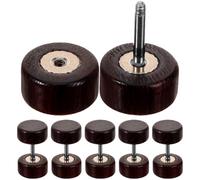 SECFOU 6pcs Fausses Boucles D'oreilles Homme en Acier Inoxydable et Bois, Confortables et Tendances pour Mariage ou Saint-valentin