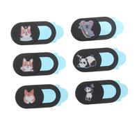 SECFOU 6pièces Cache Webcam Adorable Cartoon Vie Privée pour Ordinateurs Et Smartphones Couvercles Glissants Ultra-Fins Et Pratiques
