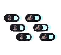 SECFOU 6pièces Cache Webcam pour Ordinateur Et Téléphone De Vie Privée avec Motif De Chien Couvercle Pratique Et Multifonctionnel pour Caméra Facile à Installer Retirer