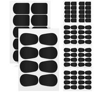 SECFOU 94 Coussinets pour Saxophone et Clarinette, Noir, 30 Carrés 64 Ovales, Patch Adhésif Antidérapant, du Bruit, Compatible Saxophone Soprano, Alto et Ténor, Accessoires
