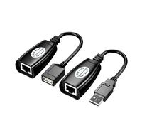 SECFOU Adaptateur D'extension USB Transmission Rapide Léger en Plastique pour Prolongateur de Câble Ethernet, pour Bureau et Maison