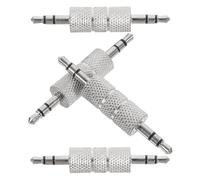 SECFOU Adaptateur Mâle vers Mâle 3,5 MM Rallonge Audio 4 Pièces Compatible Microphone et Casque pour Enregistrement et Communication