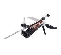 SECFOU Affûteur à Angle Fixe pour Couteaux Professionnel avec Pierres Abrasives 180 400 800 1500, Matériaux Abs, Acier Inoxydable et Pierre, Outil D'affûtage Précis et Grossier Cuisine