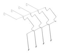 SECFOU Agrafe Boucle Support en Fil D'acier pour Ventilateur CPU 12cm, Fixation Sécurisée et Remplacement Rapide, Lot de 4 Pièces Argentées Adaptées aux Sandales Femme