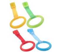 SECFOU Anneaux De Traction Pour Bébé Debout, 4 Pièces Colorées Légères En Plastique Solide, Outil D'aide à La Marche Pour Tout-petits, Entraînement à La Position Debout En Chambre D'garçon Et Filles