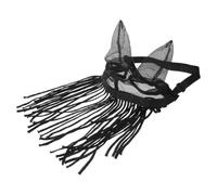 SECFOU Anti-Mouches Oreille de Cheval de Cheval avec Oreilles et Franges Polyester Noir Installation Facile Usage Quotidien par Temps Chaud