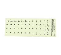 SECFOU Autocollant pour Clavier de Bureau Lumineux Nocturne en PVC Mat Facile à Coller, 1 Feuille pour École et Bureau, Protection Clavier Ordinateur Portable
