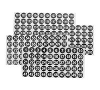 SECFOU Autocollants Numérotés Noirs Auto-adhésifs Vinyl 1 Pouce 1-200, Étiquettes Rondes pour Inventaire, Rangement, Organisation Bureau et Maison, Résistants Intérieur/extérieur