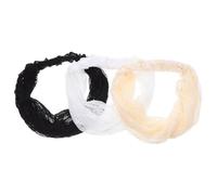 SECFOU Bandeaux Élastiques en Dentelle Large Tissu Extensible 3pcs pour Femmes Maintien Sécurisé Style Élégant pour Activités en Plein Air et Usage Quotidien