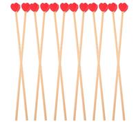 SECFOU Bâtonnets en Bois Rouges 6 Pouces 100 Pièces 100 pour Cafés et Pique- pour Agitateurs de Boissons et Cocktails Réutilisable