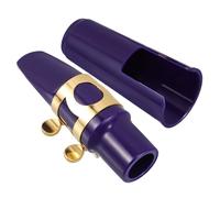 SECFOU Bec de Saxophone Alto avec Ligature et Capuchon, Embouchure Ergonomique en Matériau Solide, Accessoire Compatible Saxophone Alto pour Musique et Pratique Instrumentale