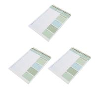 SECFOU Bloc-notes Agenda Quotidien A5 Vert, 3 Livres à Spirale, 52 Feuilles Détachables, Bloc-notes de Suivi Hebdomadaire des Habitudes et Liste de Tâches, Planificateur Personnel