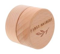 SECFOU Boîte à Dents de Lait Rangement Pratique pour en Bois Beige Compartiments Séparés pour Chaque Dent de Lait et Espace Dédié pour Mèche de Cheveux
