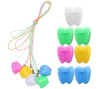 SECFOU Boîte à Souvenirs de Dents de Lait pour Garçon et Filles, Lot de 12 Pièces en Plastique Multicolore, Étui de Rangement Pratique pour Dents Perdues, Présent Bébé et Style