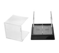 SECFOU Boîte de Présentation Carrée Rangement Organisé en Plastique Transparent et des Souvenirs Sportifs, Design Pratique et Moderne pour Balles de Baseball